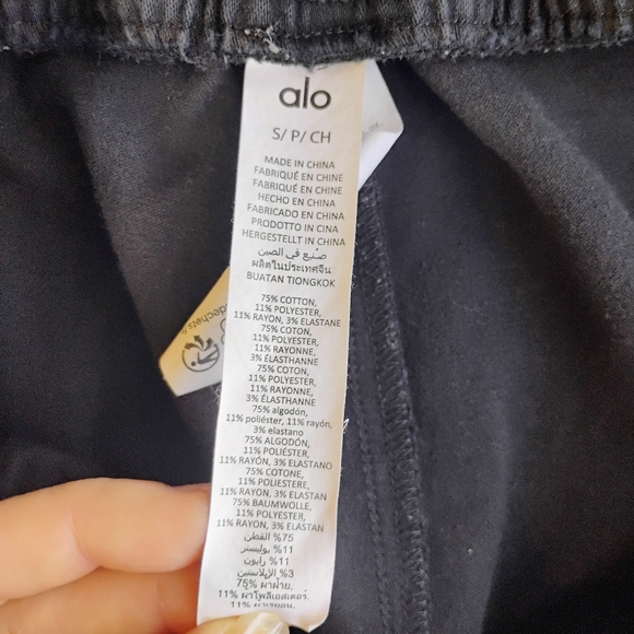 ALO Show Off Cargo Wide Leg Trouser Pants Womens Small Baggy Cool Girl High Rise - Picture 11 of 16